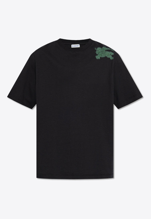 Burberry Cracked EKD Print Crewneck T-shirt Black 8090540 A1189-BLACK