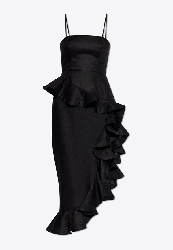 Zimmermann Ruffled Dress - Black Black 9481DS242 0-BLK