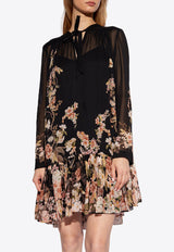 Zimmermann Dress With Floral Motif - Black Black 9786DS241 0-COGRBLK