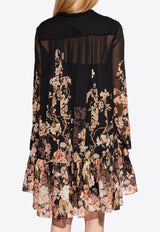 Zimmermann Dress With Floral Motif - Black Black 9786DS241 0-COGRBLK