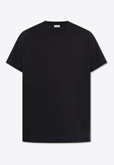 Burberry Embroidered Signature Logo T-shirt Black 8090541 A1189-BLACK