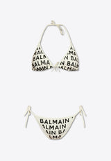 Balmain Logo Monogram Bikini White BKB901740 0-104