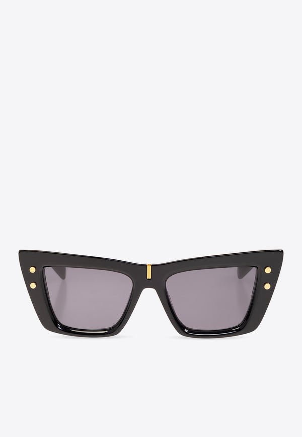 Balmain B-Eye Cat-Eye Sunglasses Gray BPS-156A-54 0-0