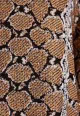Balmain Snakeskin Knitted Sweater Beige CF1KA002 KF73-EKI