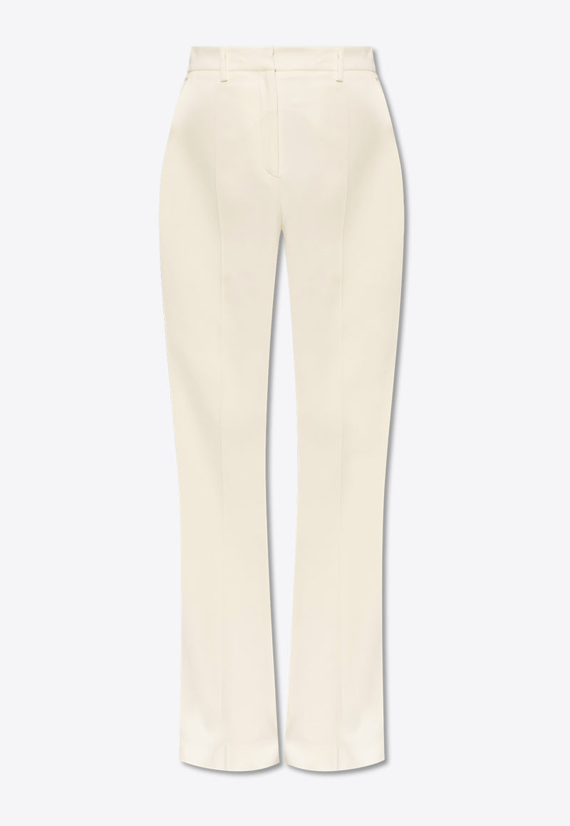 Balmain Pleat-Front Trousers White CF1PO105 VE17-0FA