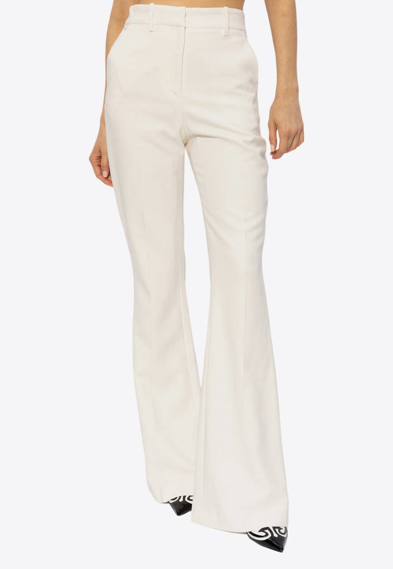 Balmain Pleat-Front Trousers White CF1PO105 VE17-0FA