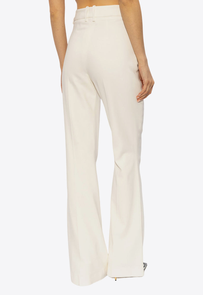 Balmain Pleat-Front Trousers White CF1PO105 VE17-0FA