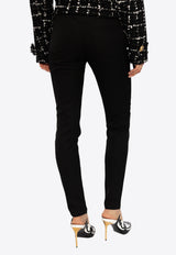 Balmain Cropped Wool Pants Black CF1PD010 WB01-0PA