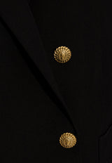 Balmain Double-Breasted Virgin Wool Blazer Black CF1SH025 WC09-0PA