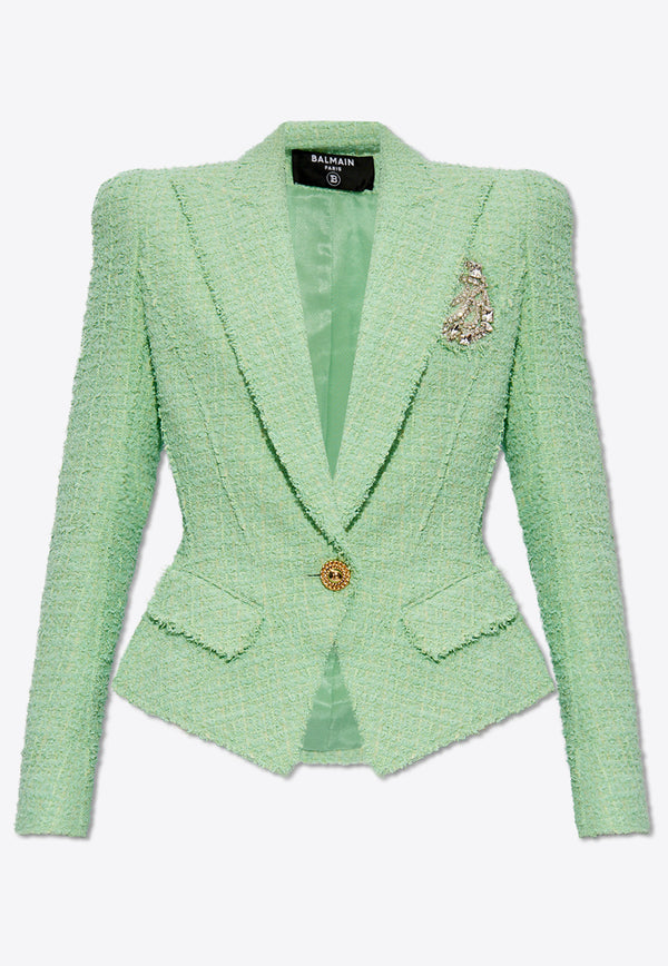 Balmain Jolie Madame Tweed Blazer
 Green CF1SE011 91XF-UGR