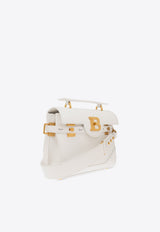 Balmain B-Buzz 23 Calf Leather Shoulder Bag White CN0DB526 LSLX-0FA