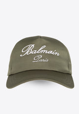 Balmain Logo Embroidered Baseball Cap Green CH0XA231 XI53-7CW