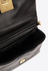 Balmain Mini 1945 Quilted Leather Shoulder Bag Black CN0BJ796 LNBL-0PA
