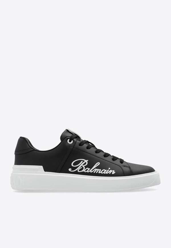 Balmain B-Court Leather Sneakers Black CM0VI288 LTBP-0PA