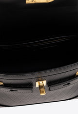 Balmain B-Buzz 23 Quilted Leather Top Handle Bag Black CN0DB530 LQML-0PA