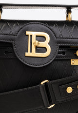 Balmain B-Buzz 23 Quilted Leather Top Handle Bag Black CN0DB530 LQML-0PA