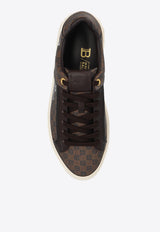 Balmain B-Court Monogram Leather Sneakers Brown CN1VI712 TMBP-WFP