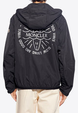 Moncler Clapier Printed Rain Jacket Black J10911A00098 54A91-999