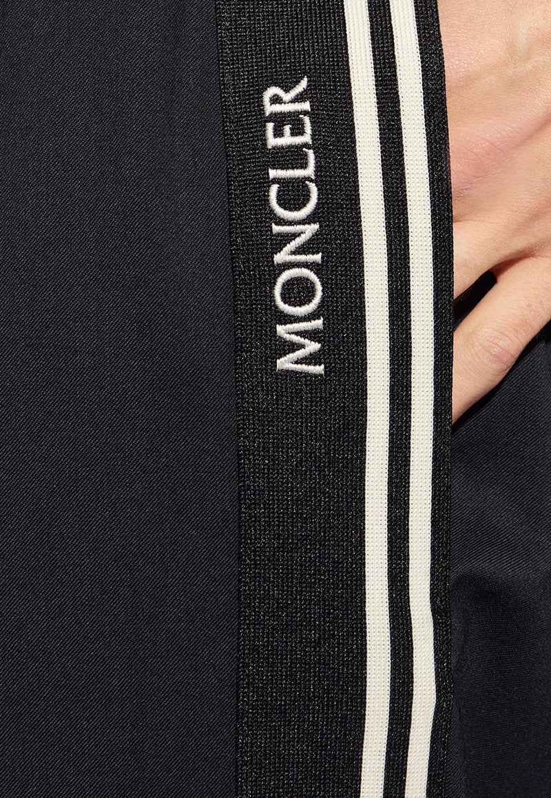 Moncler Side Stripe Logo Track Pants Navy J10912A00005 597FV-77D