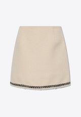 Moncler Tweed Mini Skirt Cream J10932D00009 597JV-060