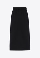 Moncler Logo Patch Midi Skirt Black J10938H00013 M3988-952