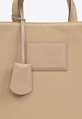 Moncler Alanah Logo Patch Canvas Tote Bag Beige J109A5D00005 M4143-248