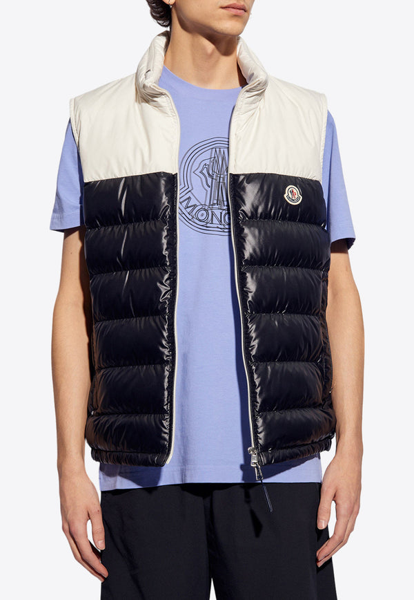 Moncler Cerces Zip-Up Down Vest Navy J10911A00058 595ZJ-778