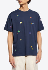 Kenzo Fruit Stickers Crewneck T-shirt Blue FE55TS278 4SG-77