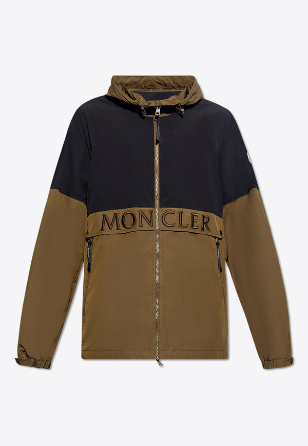 Moncler Joly Logo Embroidered Jacket Green J10911A00088 59733-99T