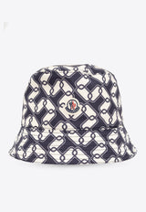 Moncler Logo Monogram Bucket Hat Navy J10933B00044 597MX-F70