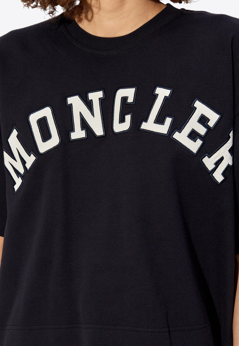 Moncler Logo Print Crewneck T-shirt Navy J10938C00018 89AJ0-778