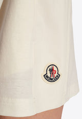 Moncler Logo Patch Track Shorts Cream J10938H00016 89AJU-034