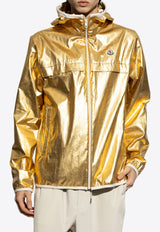 Moncler Roques Metallic Zip-Up Jacket Gold J10911A00137 M4233-12K