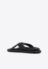 Moncler Bell Smooth Leather Slides Black J109B4L00130 M4041-999