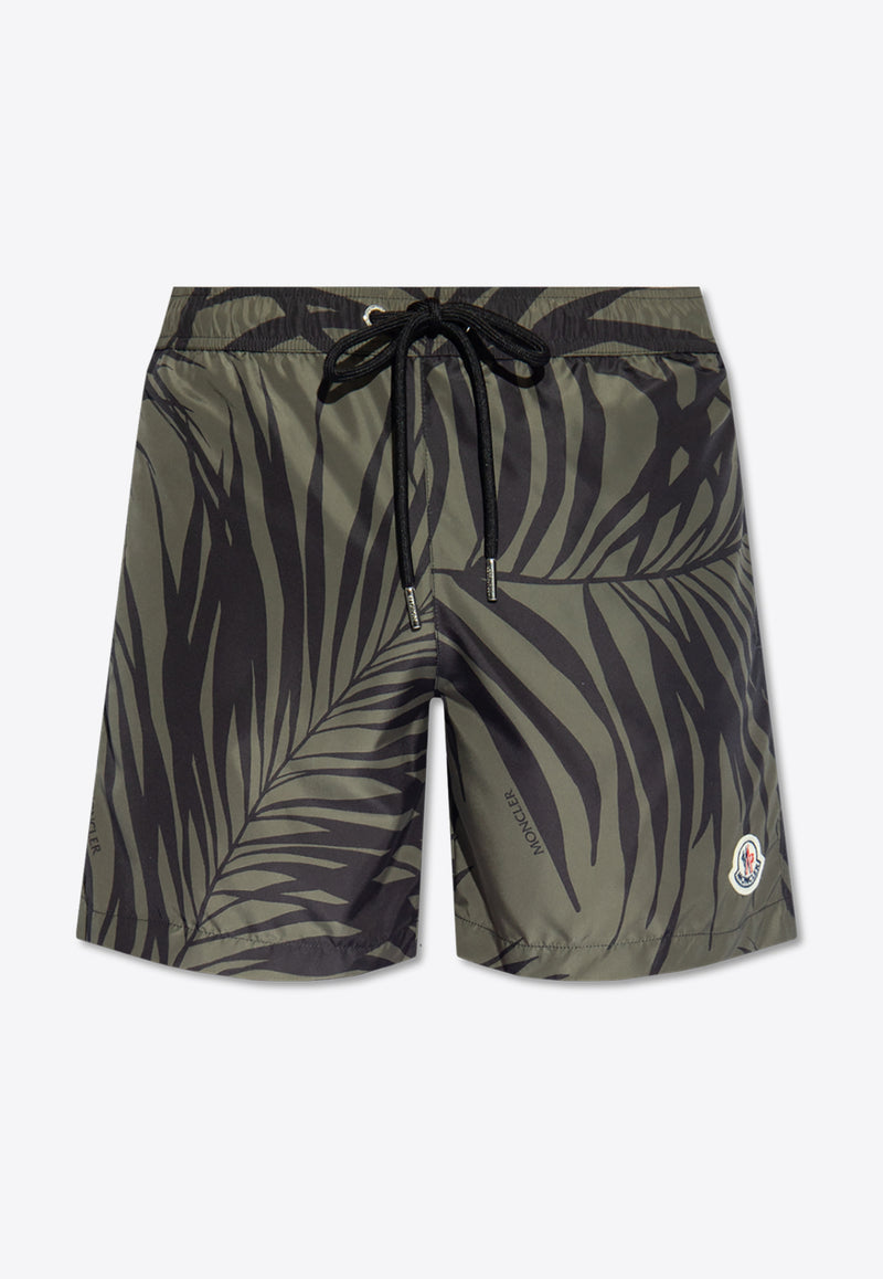 Moncler Tropical Print Swim Shorts Green J10912C00014 M4211-S89