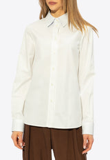 Loewe Anagram Embroidered Long-Sleeved Shirt White S540Y05X97 0-WHITE