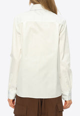 Loewe Anagram Embroidered Long-Sleeved Shirt White S540Y05X97 0-WHITE