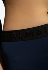 Balmain Logo-Waist Bikini Bottoms Navy KĄPIELOWE BKN1A1830 0-403