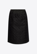 Moncler Quilted Midi Pencil Skirt Black J10932D00006 788L6-999