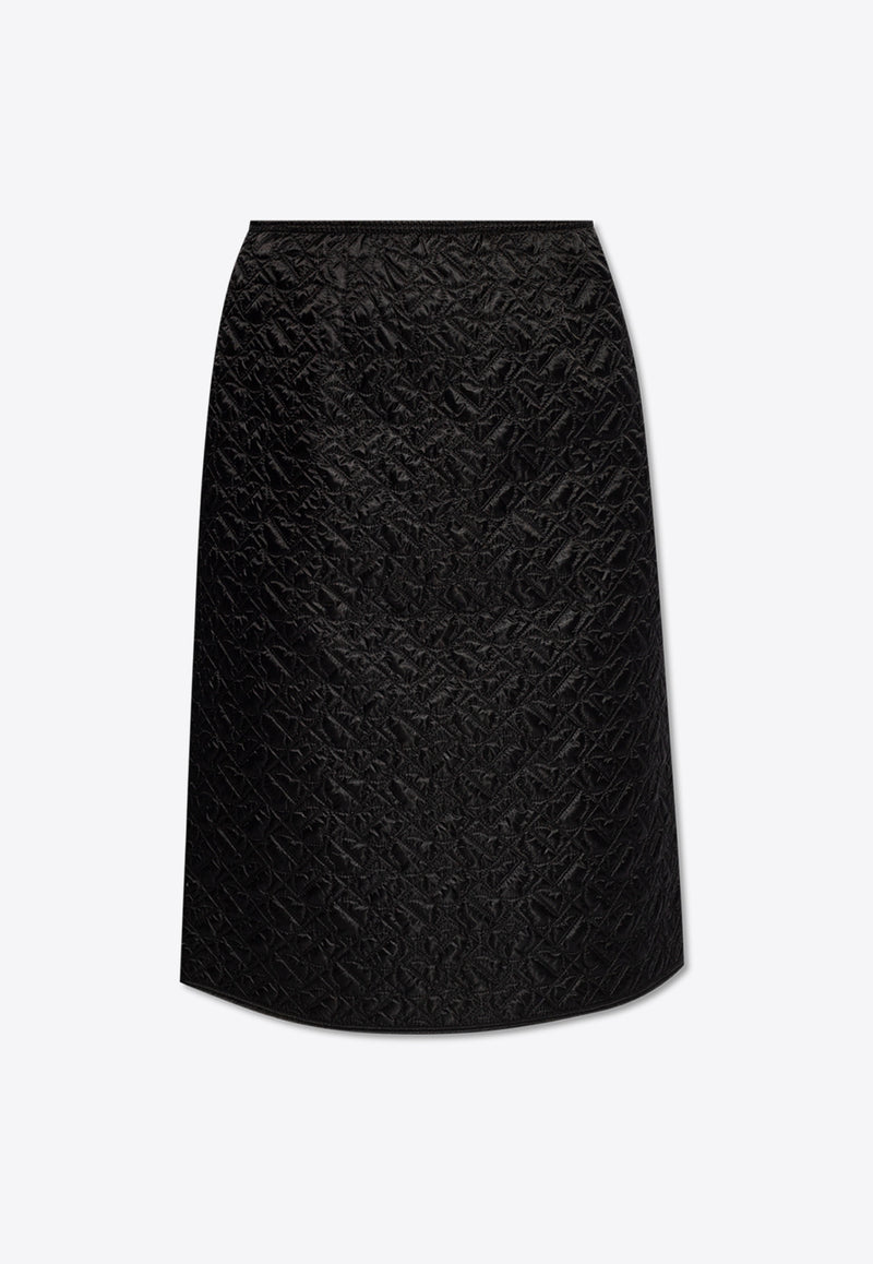 Moncler Quilted Midi Pencil Skirt Black J10932D00006 788L6-999