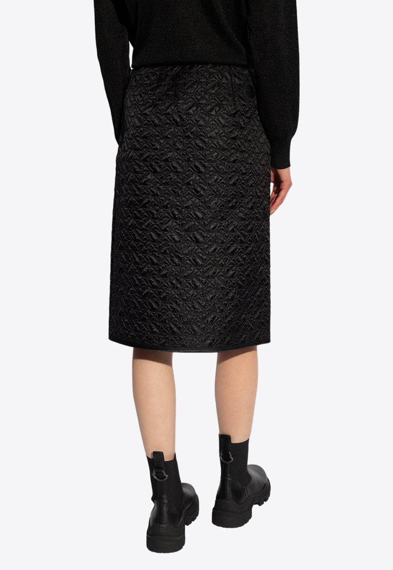 Moncler Quilted Midi Pencil Skirt Black J10932D00006 788L6-999