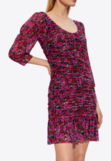 GANNI Floral Print Mini Dress Multicolor T3847 3598-854