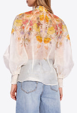 Zimmermann Tranquillity Floral Print Blouse Cream 1120TS243 0-REDBLY