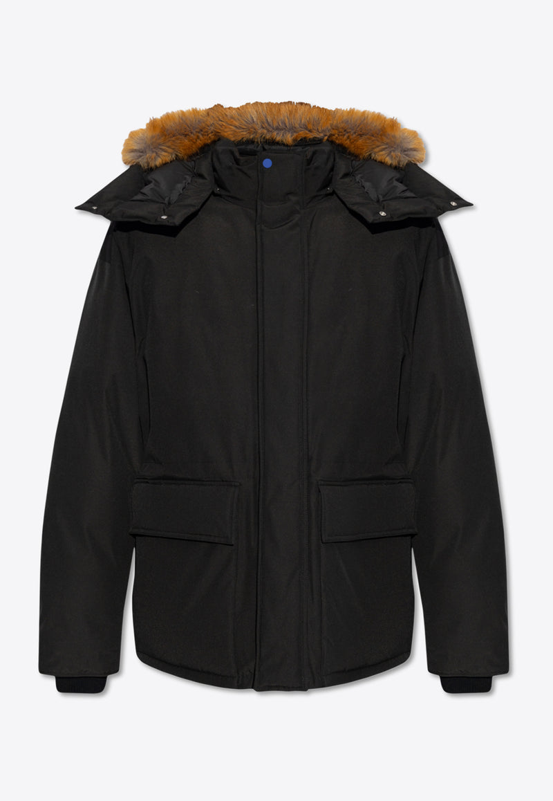 Burberry Faux Fur-Trimmed Hooded Parka Black 8080502 A1189-BLACK