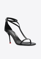 Alexander McQueen Harness 90 Calf Leather Sandals Black 790111 WIFD1-1037