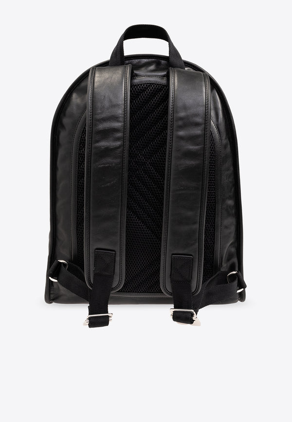 Burberry Large Shield Leather Backpack Black 8080602 A1189-BLACK