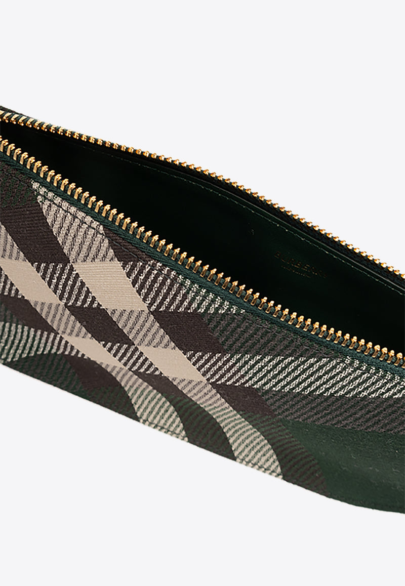 Burberry Mini Shield Checked Shoulder Bag Green 8088986 B8636-IVY