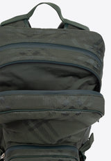 Burberry Signature Check Jacquard Backpack Green 8080841 B7325-VINE