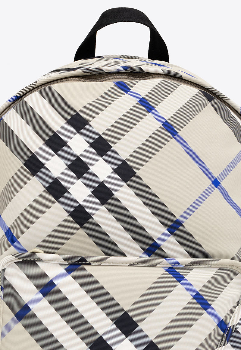 Burberry Check Patterned Shield Backpack Multicolor 8085322 A3888-LICHEN