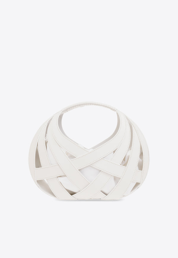 Balmain Logo-Detail Leather Basket Bag